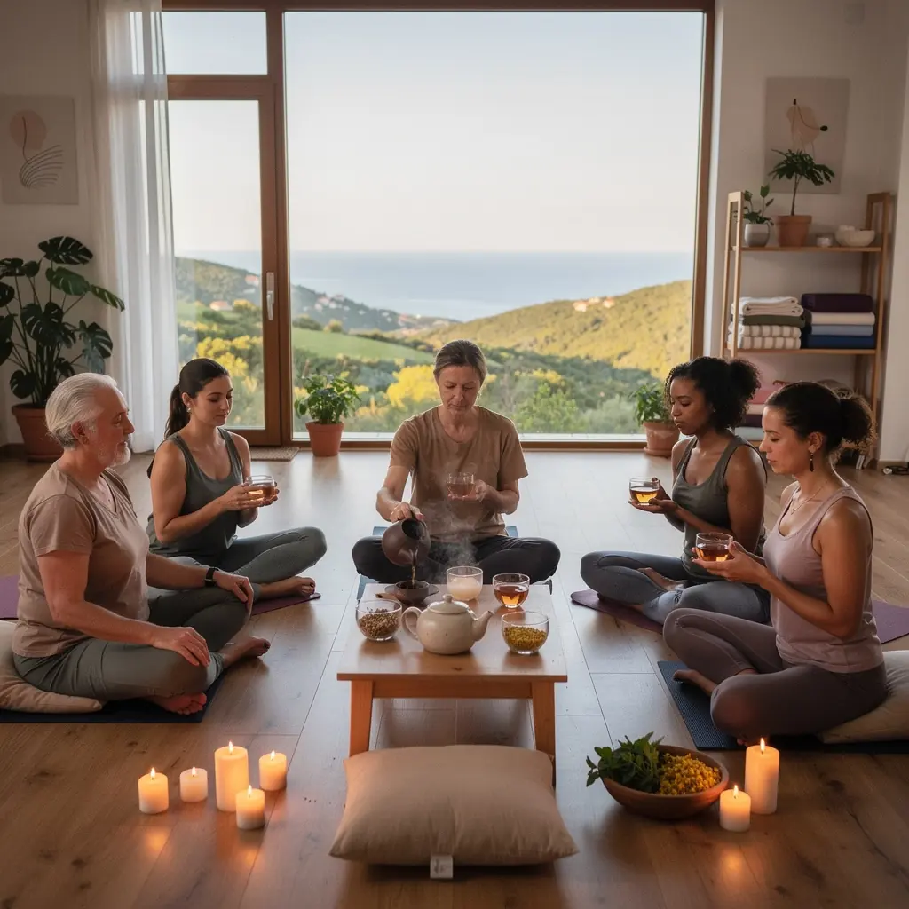 Šalica čaja s lavandom i limunskom travom uz opuštajuću atmosferu